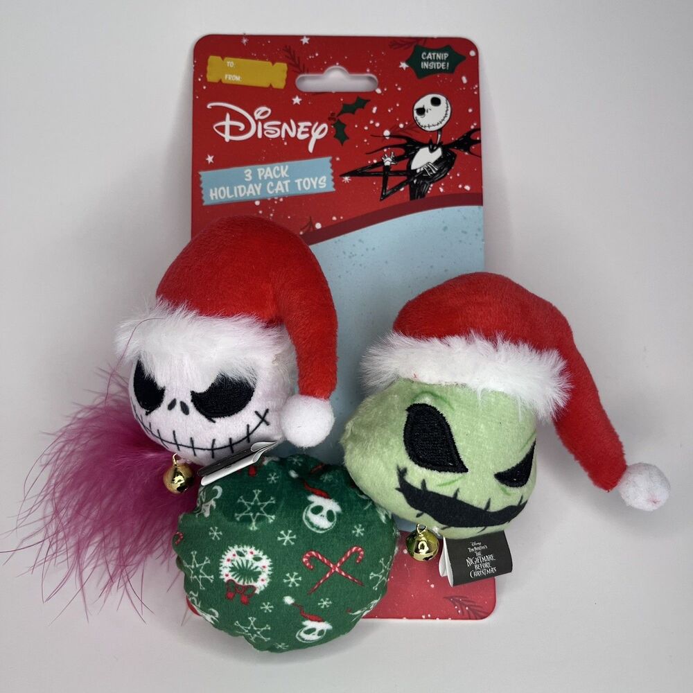 Disney The Nightmare Before Christmas Catnip Interactive Cat Toys 3 Pack